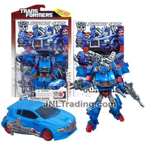 Year 2013 Transformers Generations Thrilling 30 Series Deluxe Class 6 Inch Tall Figure - AUTOBOT SKIDS with Blasters and Comic (Cruiser)