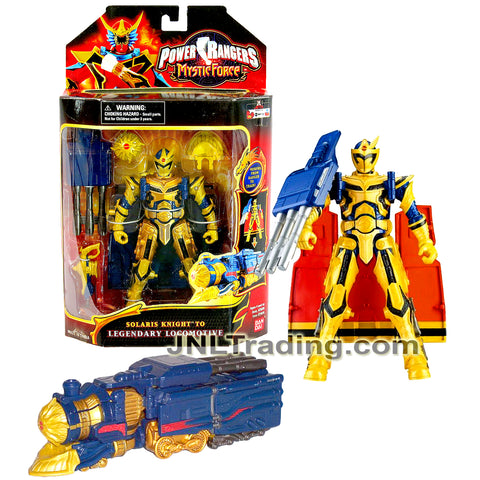 Year 2006 Power Rangers Mystic Force Series 7 Inch Tall Figure - SOLARIS KNIGHT to LEGENDARY LOCOMOTIVE with Blasters and Gun
