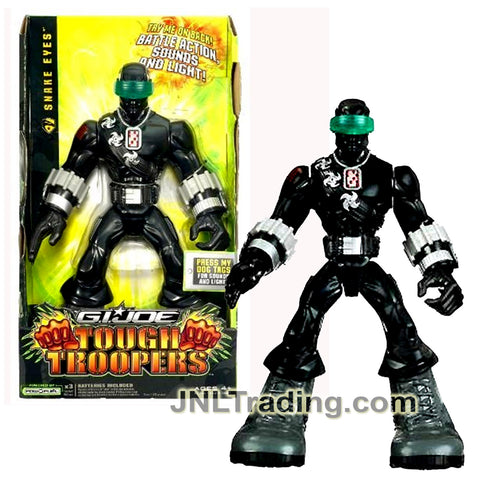 Year 2009 GI JOE Tough Troopers Series 11 Inch Electronic Figure - SNAKE EYES with Arm Chop Battle Action, Sounds and Light