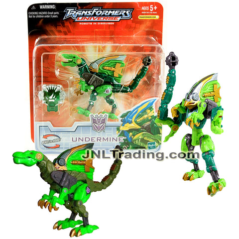 Year 2007 Transformer Universe Series Scout Class 4.5 Inch Figure - UNDERMINE with Snap Out Blade and Cyber Planet Key (Velociraptor)