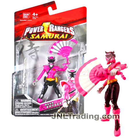 Year 2011 Power Rangers Samurai Series 4 Inch Tall Action Figure - Pink Sky Mega Ranger with Sword and Warfan