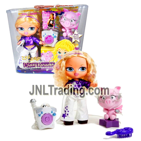 MGA Entertainment Bratz Big Babyz Super Crazy Karaoke 13 Inch Doll with Dancing Pet - CLOE with Angel Pet and Working Karaoke Mic and Speaker For You