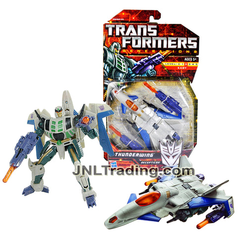 Year 2010 Transformers Generations Deluxe Class 6 Inch Tall Figure - THUNDERWING with Detachable Recon Drone and Missile Launchers (Stealth Jet)