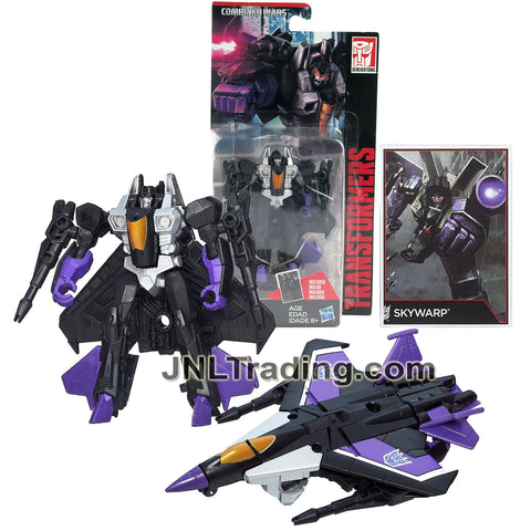 Year 2014 Transformers Generations Combiner Wars Legends Class 4 Inch Tall Figure - Decepticon SKYWARP with Collector Card (Fighter Jet)