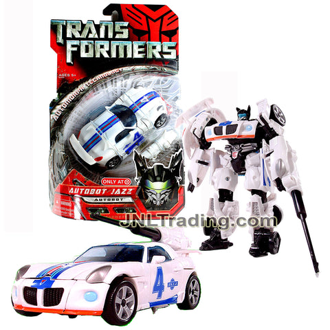 Year 2007 Transformers Movie Series Target Exclusive Deluxe Class 6 Inch Tall Figure - AUTOBOT JAZZ with Exclusive G1 Deco (Pontiac Solstice)