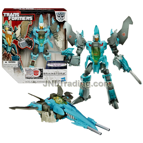 Year 2014 Transformers Generations Thrilling 30 Series Voyager Class 8" Tall Figure - BRAINSTORM with Blasters (Vehicle Mode: Jet)