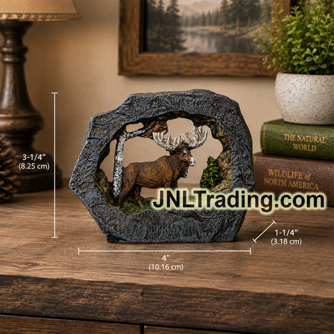 Regal Elites 4-Inch Bull Moose Rock Arch Resin Figurine Rustic Woodland Cabin Home Decor 7-348/01
