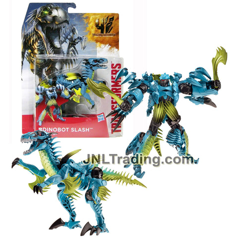 Year 2013 Transformers Movie Age of Extinction Series Deluxe Class 6 Inch Tall Figure - DINOBOT SLASH with 2 Battle Axe (Raptor)