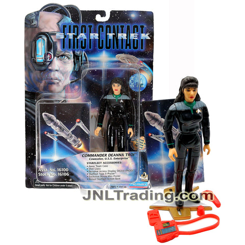 Year 1996 Star Trek First Contact Series 6 Inch Tall Action Figure - Commander DEANNA TROI Counselor U.S.S. Enterprise with Mini Poster
