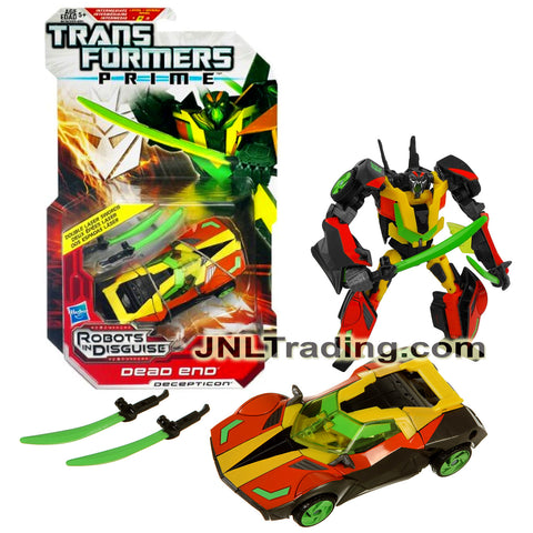 Year 2011 Transformers Robots In Disguise Prime Series Deluxe Class 6 Inch Tall Figure - Decepticon DEAD END with Double Laser Swords (Sports Car)