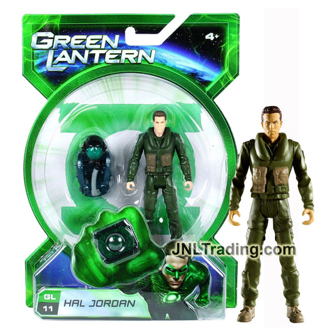 Year 2010 Green Lantern Movie Power Ring Series 4 Inch Tall Action Figure - GL11 Test Pilot HAL JORDAN with Pilot Gear & Ring For You
