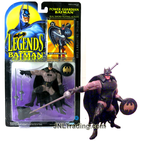 Year 1994 Legends of Batman Series 5 Inch Tall Figure - POWER GUARDIAN BATMAN with Long Saber, Sword, Shield, Chest Guard & Collector's Card