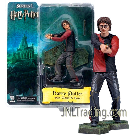 Year 2007 NECA Series 1 Reel Toys 6 Inch Action Figure HARRY POTTER in Triwizard Tournament Outfit with Wand & Display Base