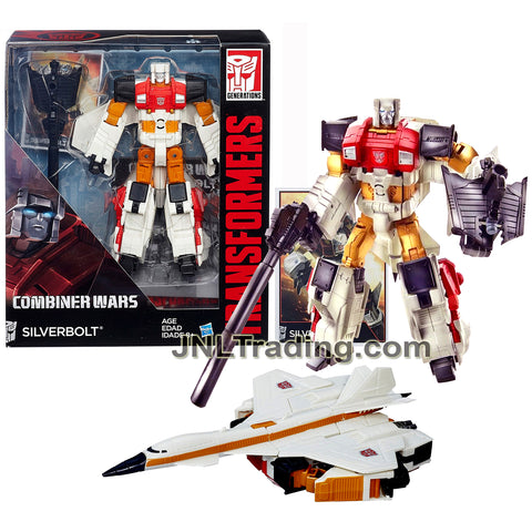 Year 2014 Transformers Generations Combiner Wars Voyager Class 7 Inch Figure - SILVERBOLT with Blaster Rifle, Shield and Collector Card (Fighter Jet)
