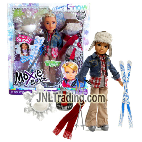 MGA Moxie Boyz Magic Snow Series 10 Inch Doll - OWEN with Hat, Backpack, Skis, Scarf and Snow