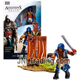 Year 2015 Mega Bloks Assassins Creed Micro Figure CNG88 - ADEWALE with Detachable Hood, Machete, Pistol & Hidden Blade Plus Display Environment