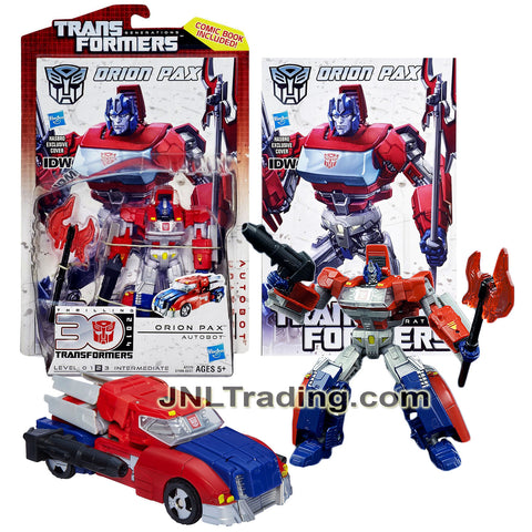 Year 2012 Transformers Generations Thrilling 30 Series Deluxe Class 6 Inch Tall Figure - ORION PAX with Energon Axe, Blaster and Comic (Rig Truck)