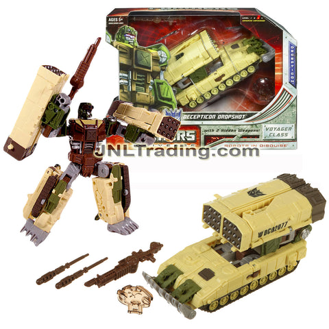 Year 2008 Transformers Universe Voyager Class 7 Inch Tall Figure - Decepticon DROPSHOT with Missile Launchers (Multiple Launch Rocket System MLRS)