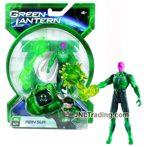 Year 2010 DC Green Lantern Movie Power Ring Series 4 Inch Tall Action Figure - GL07 ABIN SUR with Jumbo Mace Construct and Ring For You