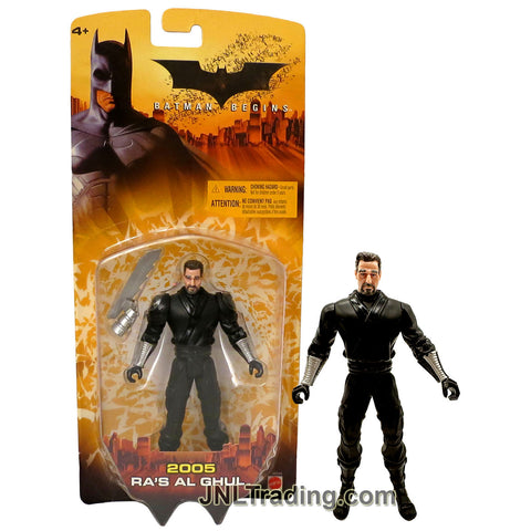 Year 2005 DC Comics Batman Begins Movie Series 5-1/2 Inch Tall Figure - RA'S AL GHUL J8544 with Sword Gauntlet