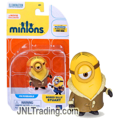 Thinkway Toys Illumination Entertainment Minions 2 Inch Poseable Action Figure - BORED SILLY STUART 20221