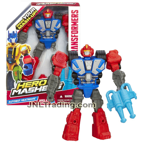 Year 2014 Transformers Hero Mashers Series 6 Inch Tall Figure - AUTOBOT HEATWAVE with Detachable Hands and Legs Plus Cannon Blasters