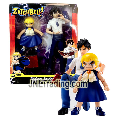 Year 2005 Zatchbell! Animation Series 2 Pack Figure Set - ZATCH and KIYO with Spell Book