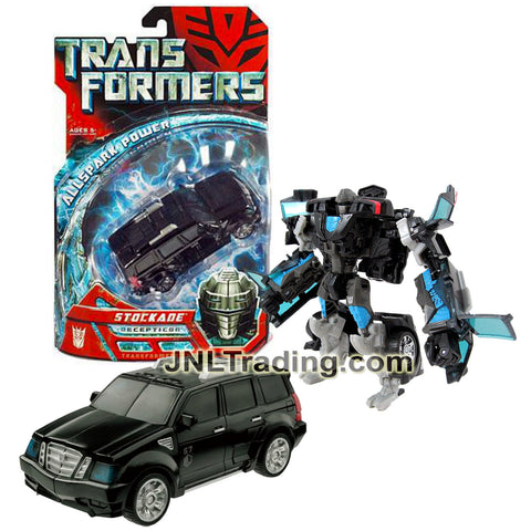 Year 2007 Hasbro Transformers 1st Movie All Spark Power Series Deluxe Class 6" Tall Figure - Decepticon STOCKADE with Lever Punch Attack (Vehicle Mode: SUV)