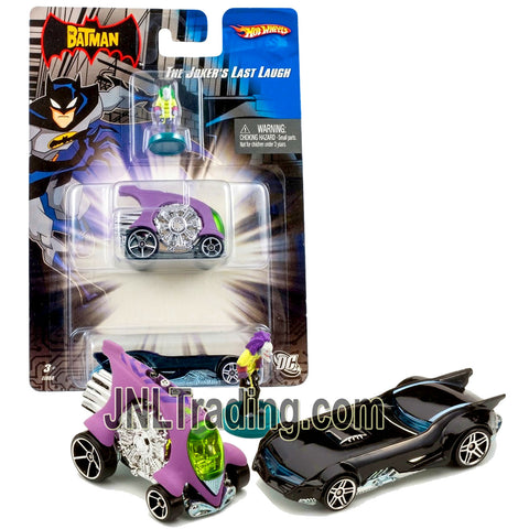 Year 2006 Hot Wheels The Batman Series 1:64 Scale Die Cast Car - THE JOKER'S LAST LAUGH with Batmobile, Joker's Purple Car and Joker Figure L1767