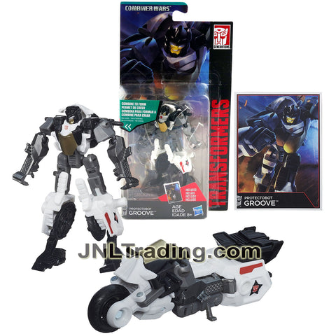 Year 2014 Transformers Generations Combiner Wars Legends Class 4 Inch Tall Figure - Autobot Protectobot GROOVE with Collector Card (Motorcycle)