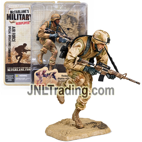 Yr 2005 McFarlane’s Military Redeployed 6" Action Figure AIR FORCE Special Operations Command CCT with Desert Gear, M4A1 Assault Rifle & Display Base