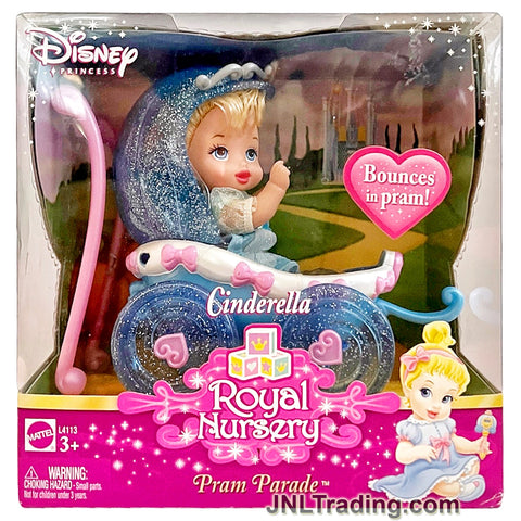 Year 2007 Disney Princess Royal Nursery Series 4 Inch Doll - PRAM PARADE CINDERELLA