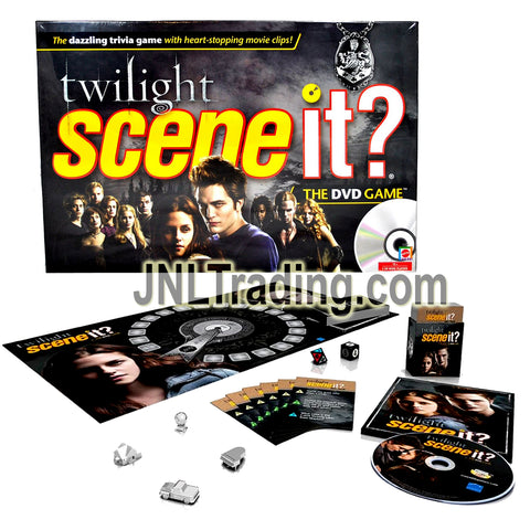 Year 2009 Scene It? TWILIGHT The DVD Board Game with Gameboard, DVD, 2 Dies, 4 Movers, 100 Trivia Cards, 20 Fate Cards and 4 Reference Cards