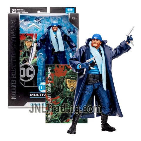 Year 2024 McFarlane Toys DC 7 Inch Figure - CAPTAIN BOOMERANG with Removable Jacket, Boomerangs, Extra Hands, Collectible Card, Card Stand and Base