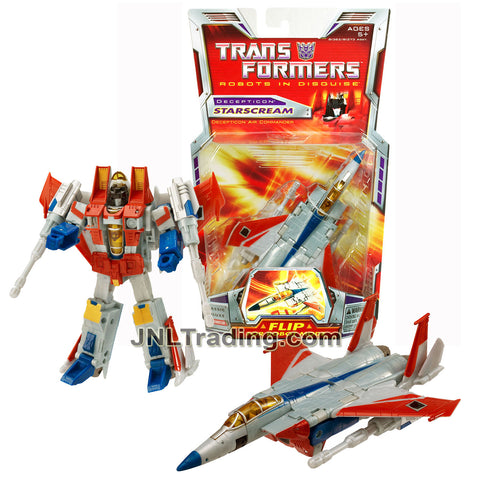 Year 2006 Transformers Classic Series Deluxe Class 6 Inch Figure - Decepticon Air Commander STARSCREAM with Twin Null-Ray Cannons (Fighter Jet)