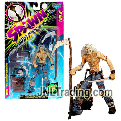 Year 1996 McFarlane's Toy Spawn Ultra Class 6 Inch Figure : THE FREAK with Bag, Medallion, Cleaver, Circular Saw, Hacksaw, Sword, Knife and Scythe