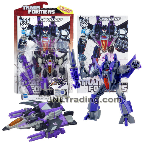 Year 2013 Transformers Generations Thrilling 30 Series Deluxe Class 6 Inch Tall Figure - SKYWARP with Rotating Cannons and Comic (Fighter Jet)