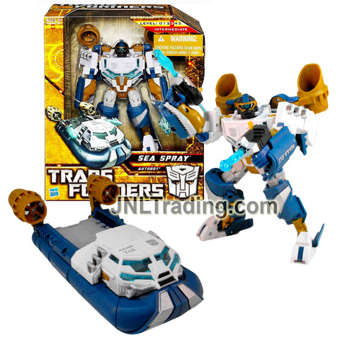 Year 2009 Transformers Hunts for the Decepticons Series Voyager Class 7 Inch Figure - Autobot SEA SPRAY with Harpoon Launchers (Hovercraft)