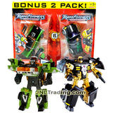 Year 2007 Transformer Universe Series 2 Pack Deluxe Class 6 Inch Figure Set - SEARCH FOR THE PIRATE MOON - Autobot DOWNSHIFT vs Decepticon CANNONBALL