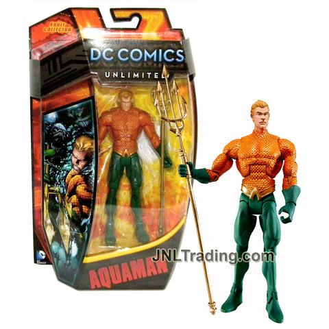 Year 2013 DC Comics Unlimited Series 6-1/2 Inch Tall Action Figure Set - AQUAMAN (Arthur Curry, Orin) with Trident