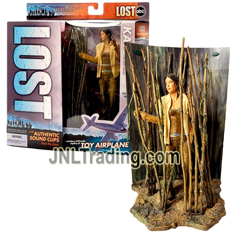 Year 2006 ABC LOST Season 1 TV Series 7 Inch Figure - KATE with Authentic Sound Clips, Diorame Stand and Full Scale Replica of Toy Airplane