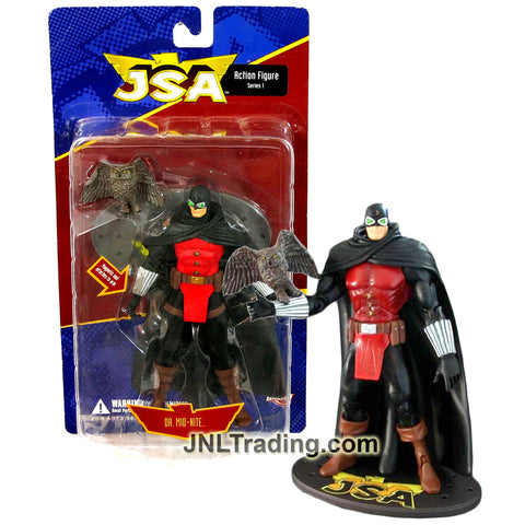 Year 2007 DC Direct Series 1 Justice Society of America JSA 6.5 Inch Tall Action Figure - DR. MID-NITE with Pet Owl Hooty and Display Base