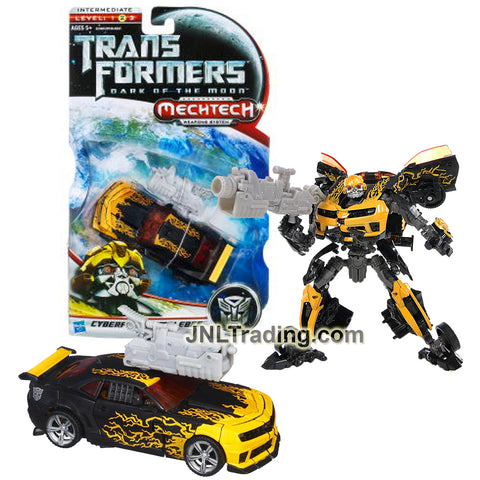 Year 2011 Transformers Dark of the Moon Deluxe Class 6 Inch Figure -  CYBERFIRE BUMBLEBEE with Blaster Cannon (Camaro Concept)