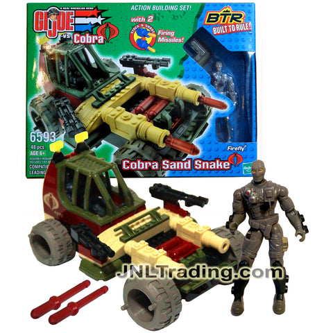 Year 2003 GI JOE A Real American Hero vs Cobra Built to Rule BTR Series Vehicle Set #6593 - COBRA SAND SNAKE with FIREFLY Figure