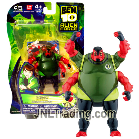 Year 2009 Cartoon Network Ben 10 Alien Force Collection Series 4 Inch Tall Figure - Tetramand GORVAN with Collectible Card