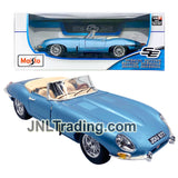 Maisto Special Edition Series 1:18 Scale Die Cast Car -  Light Blue Grand Tourer Sports Coupe JAGUAR E-TYPE CABRIOLEY