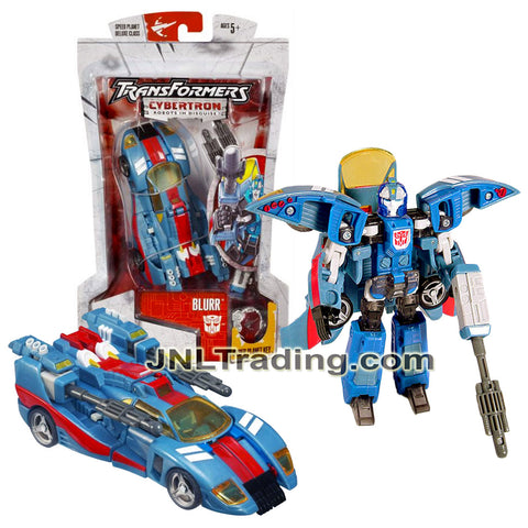Year 2005 Hasbro Transformers Cybertron Series Deluxe Class 6" Tall Figure - Autobot BLURR with Turbo Rocket Launchers & Cyber Key (Vehicle Mode: Race Car)