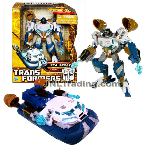 Year 2009 Transformers Hunts for the Decepticons Series Voyager Class 7 Inch Figure - Autobot SEA SPRAY with Harpoon Launchers (Hovercraft)