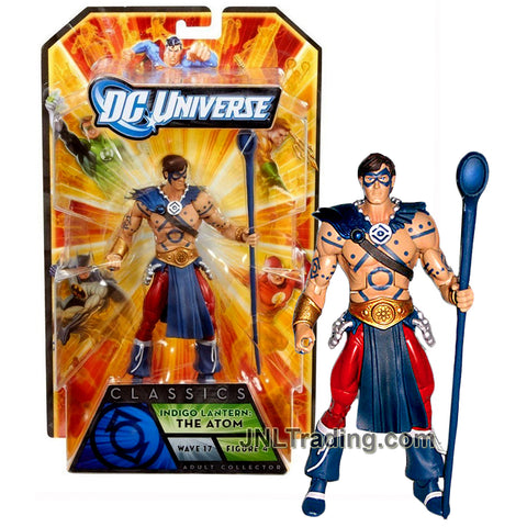 Year 2010 DC Universe Wave 17 Classics Series 6 Inch Tall Figure #4 - INDIGO LANTERN : THE ATOM with Staff and The Anti-Monitor's Right Arm