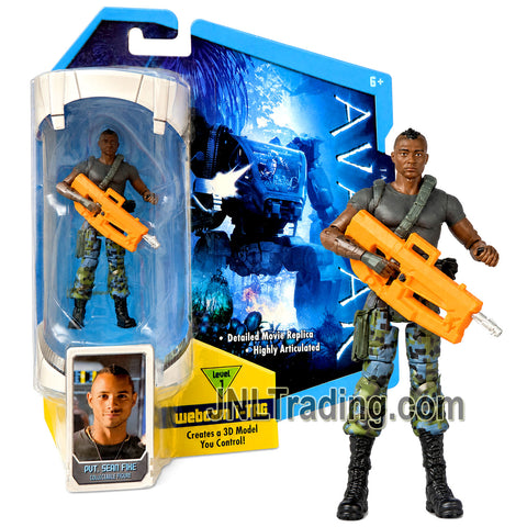 Year 2009 James Cameron’s Avatar Highly Articulated 4 Inch Action Figure - PVT. SEAN FIKE R2302 with Rifle and Level 1 Webcam i-TAG Accessory
